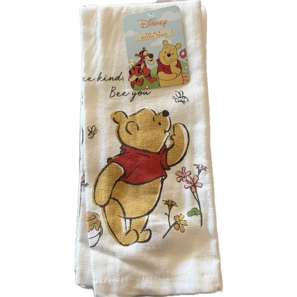 Disney Winnie the Pooh Kitchen Towels Bee Kind Bee Happy Bee You Graphic-2 Pack